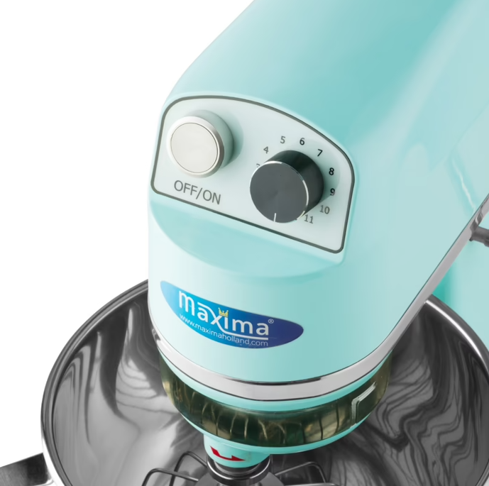 Mixer planétaire - 7 L - jusqu'à 2 kg de pâte - bleu | Maxima - 09300152_4