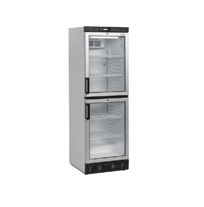 Réfrigérateur à boissons FS2380 - Armoire blanche à 2 portes vitrées, cadre aluminium gris et froid brassé_4