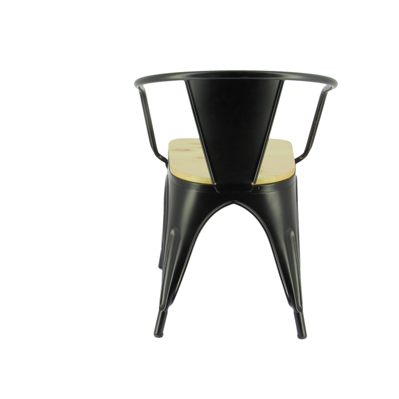 Fauteuil de restaurant métal Austin - NOIR_4