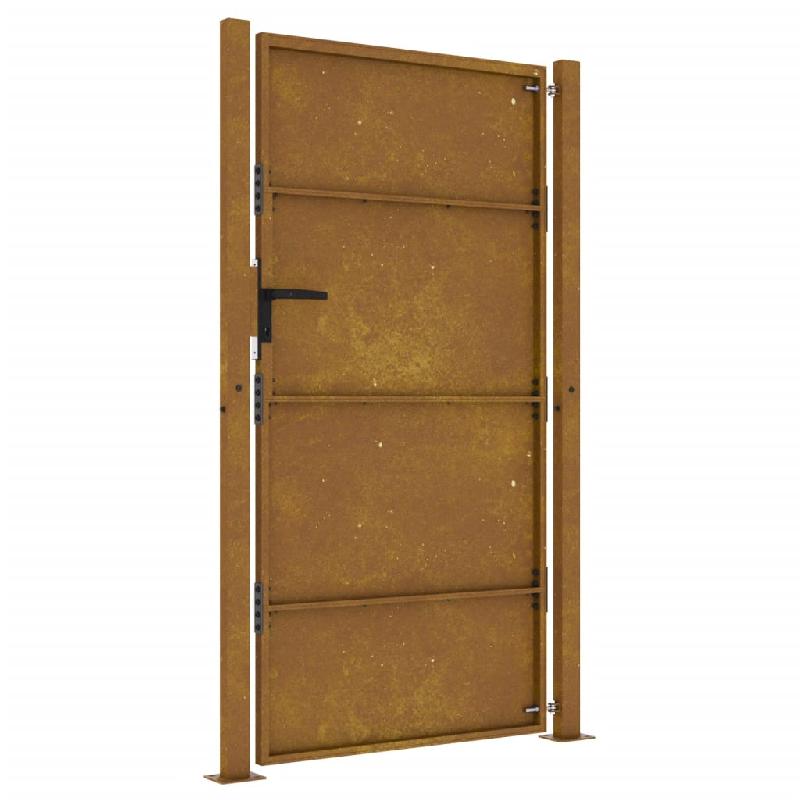 Vidaxl portail de jardin 105x180 cm acier corten 153266_4