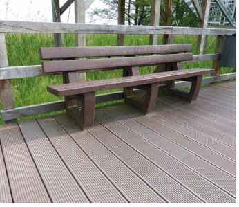 Banc public imputrescible en plastique recyclé hanit - SUTTON - Faible poids, respectueux de l'environnement_4