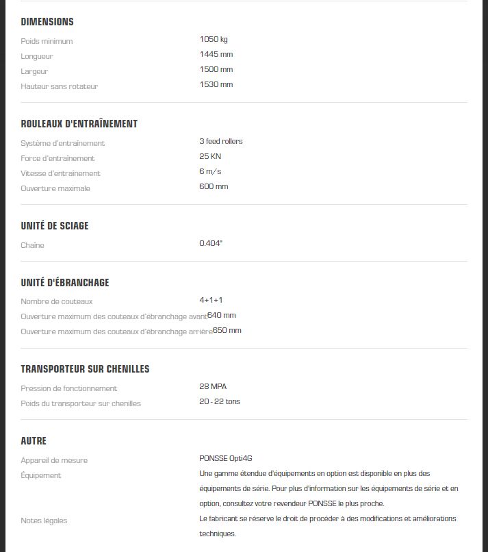 H6 - tête d'abattage - ponsse sa - poids minimum 1050 kg_4