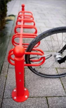 Support Vélos Province - Module 3 ou 6 places - Structure en acier avec pommeaux au choix - City, Agora, Boule, Inox brossé_4