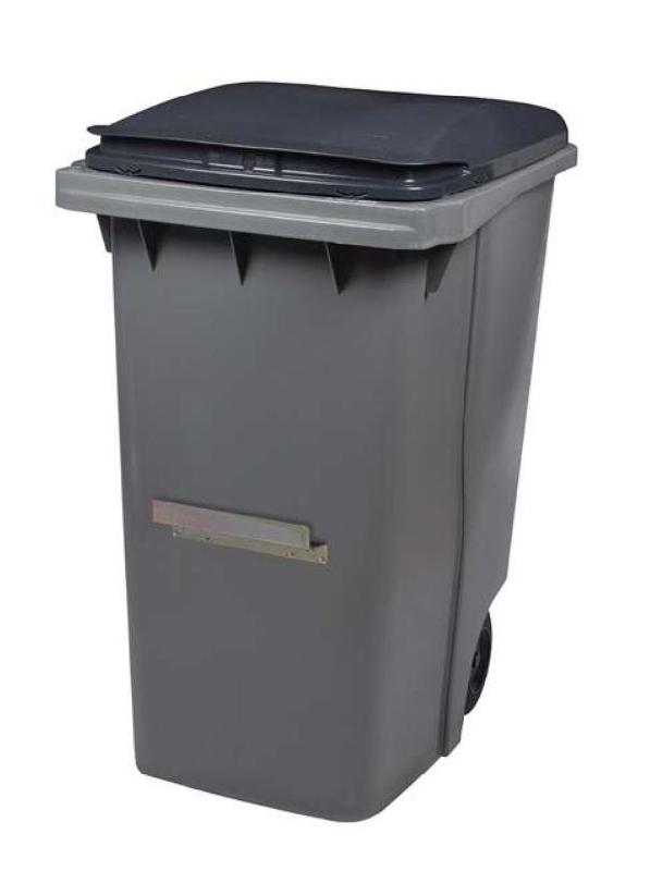 Conteneur Korok 2 Roues 340L - Polyéthylène haute densité, anti-UV, renforts, roues caoutchouc, couvercle amortisseur de bruit_4