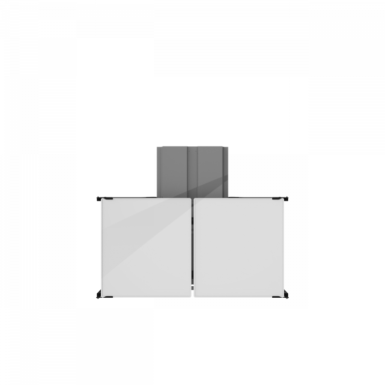 Support écran BalanceBox 650 + cadre Winx 4b avec 2 volets blancs 86''_4