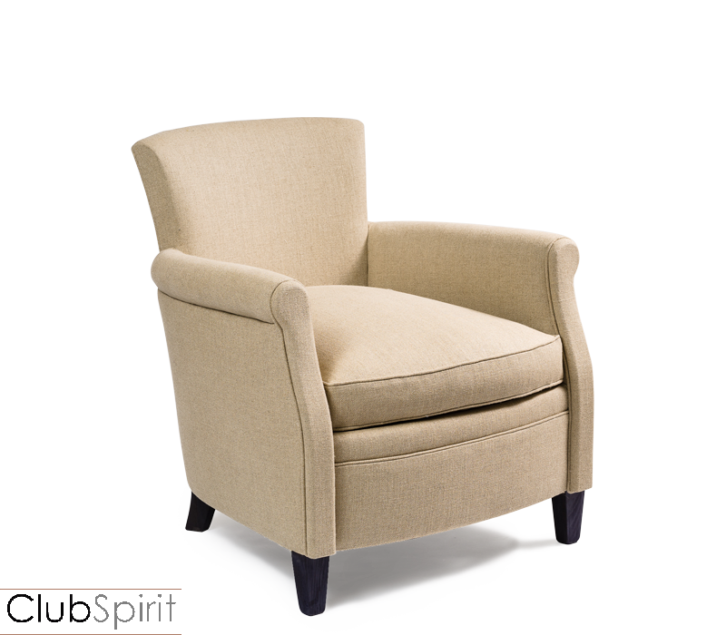 Fauteuil Club Parisien 1935 - Petite taille - Accoudoirs arrondis - Fabrication artisanale à Neufchâteau_4