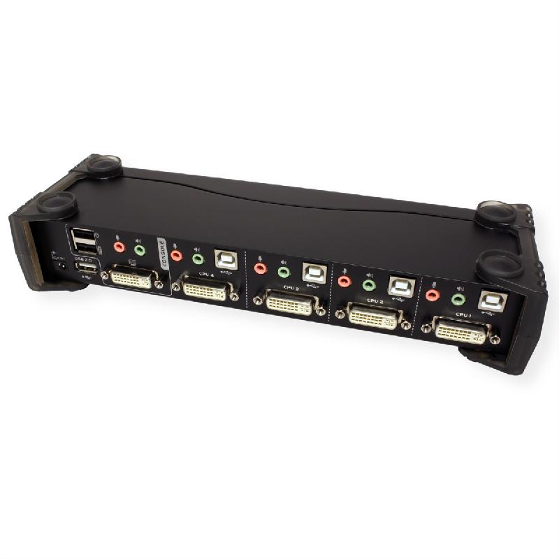 Aten cs1764a switch kvm dvi, usb, audio, hub usb, 4 ports_4