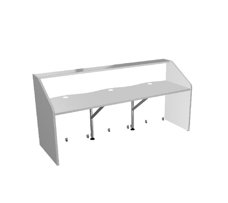 Comptoir d'accueil 3 personnes WAVE - MDD - Blanc brillant, 274_4