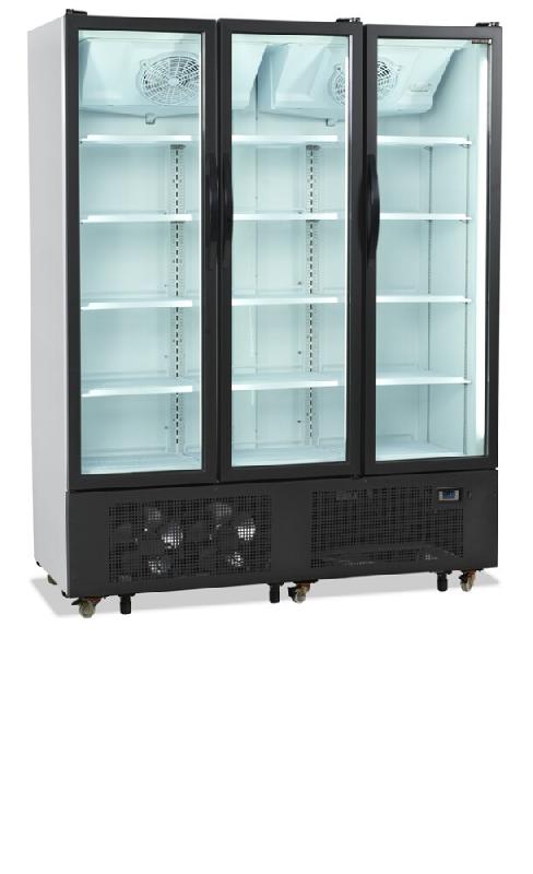 Vitrine réfrigérée FS - 2 ou 3 portes - Finition blanc ou noir - Cadre aluminium noir - Référence FS1600H_4