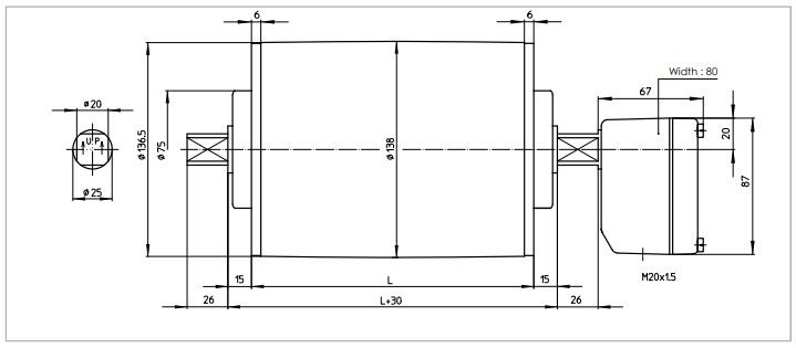 TM 138 - Tambours moteurs Powertrans - vitesse de 0.009 m/s à 2.8 m/s - moteur bi-vitesse et étanchéité IP66/IP68_4