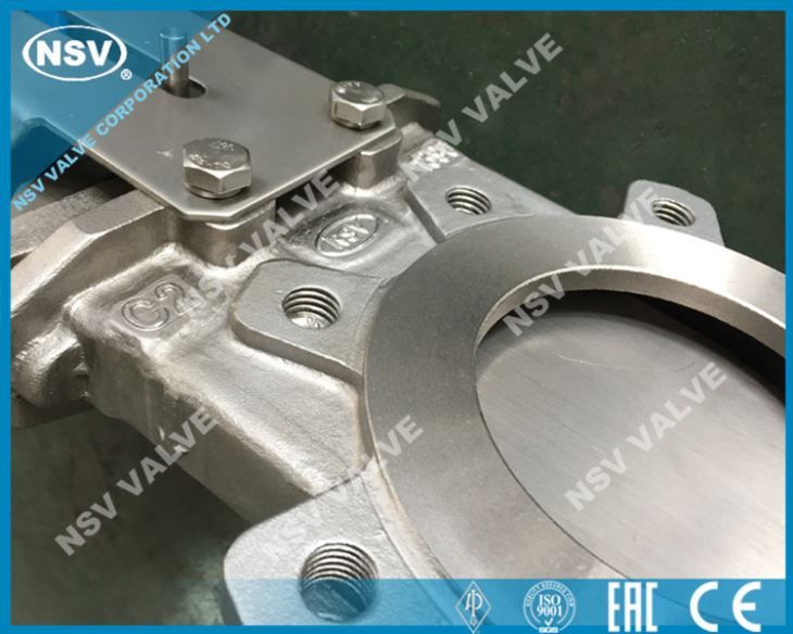 Vanne à guillotine - NSV Valve - en acier inoxydable résistant à la corrosion - norme MSS SP-81_4