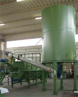 Silos de stockage pour film broyé - Tecnofer - capacité de 7 à 15 m3 avec vis d'extraction et dosage variable_4