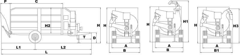 Machine agricole Hurricane avec commande hydraulique de goulotte