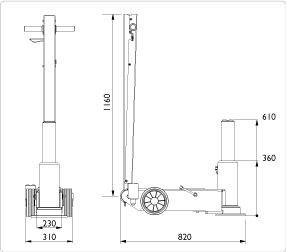 25-1h - crics hydropneumatiques - ac hydraulic - capacité : 25 t_4