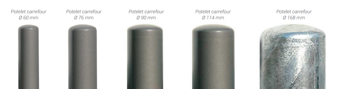 Potelet carrefour finition galva - 3 finitions disponibles et 5 diamètres au choix_4