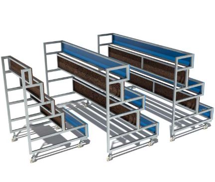 Tribune gigogne mobile 2, 3 ou 4 rangs idéale pour les équipements sportifs et culturels_4