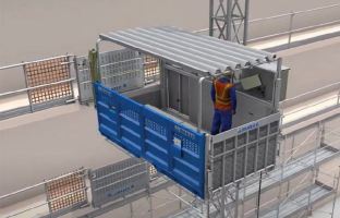 Ascenseur de chantier 2000 kg - ouverture toute largeur pour palettes - location avec montage et formation_4