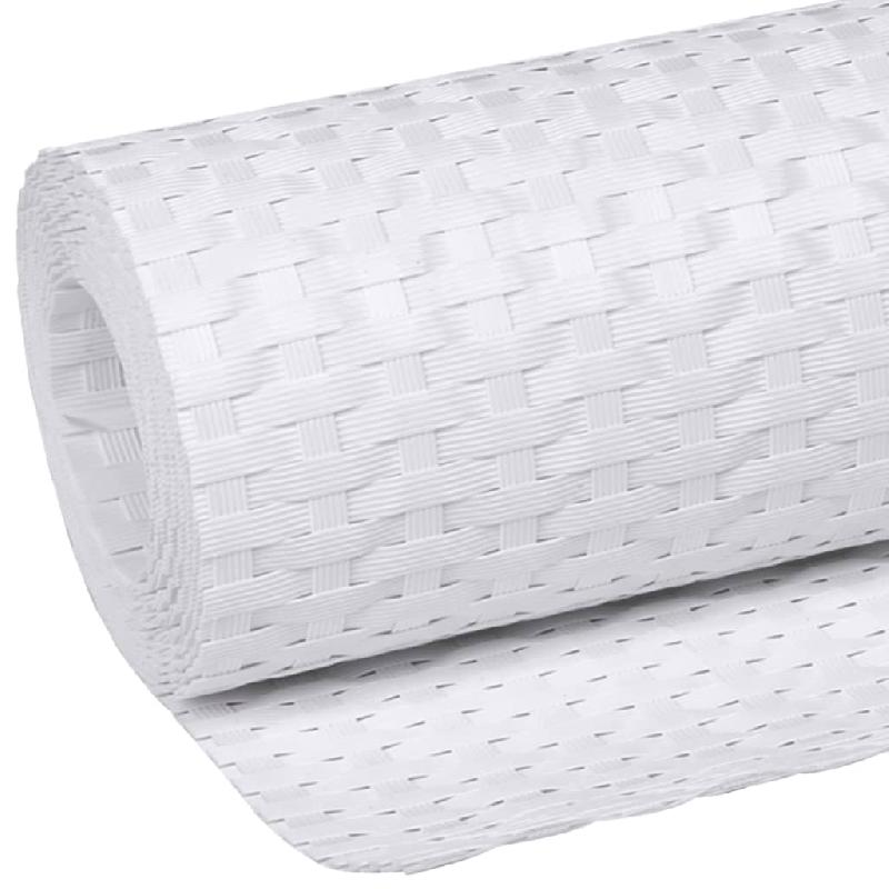 Vidaxl paravent de balcon blanc 300x80 cm résine tressée 156280_4