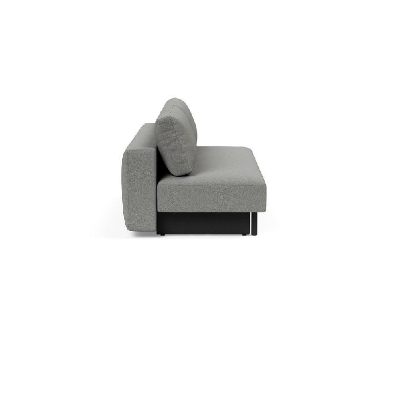 Canapé design MERGA convertible - Lit 140x200 cm avec boîte de rangement - Tissu bouclé Ash Grey_4