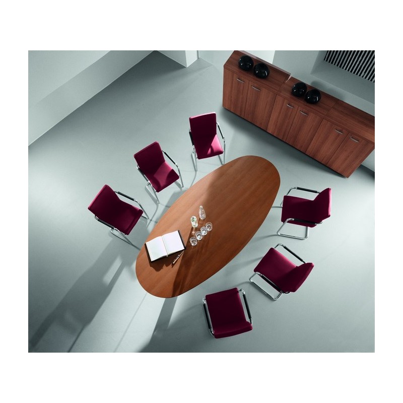 Bureau de direction XTIME WORK - QUADRIFOGLIO - avec retour sur caisson porteur - Plateau jusqu'à 200 cm_4