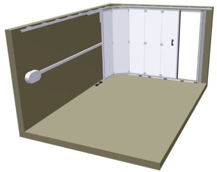 Porte de garage latérale - système économique pour locaux peu fréquentés - version 1 ou 2 vantaux_4