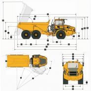 B25E Tombereaux articulés - Bell - 24 000 kg - Puissance 210 kW - Capacité 15 m³_4