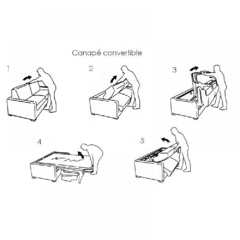 Canapé express Dreamer convertible 3 places - Matelas Excellence Literie 140x197cm - Tissu NEO vert lime_4