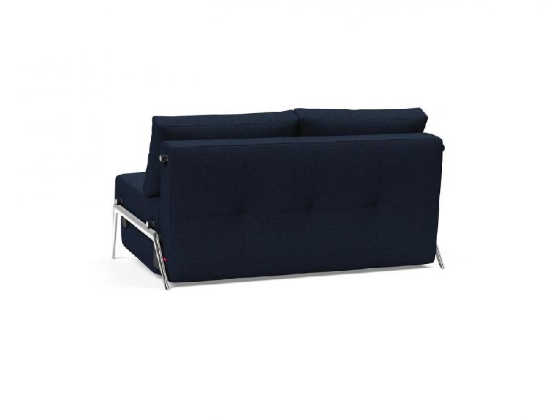 Innovation Living - Canapé design Cubed 02 Alu convertible 160*200 cm - tissu Mixed Dance Blue_4