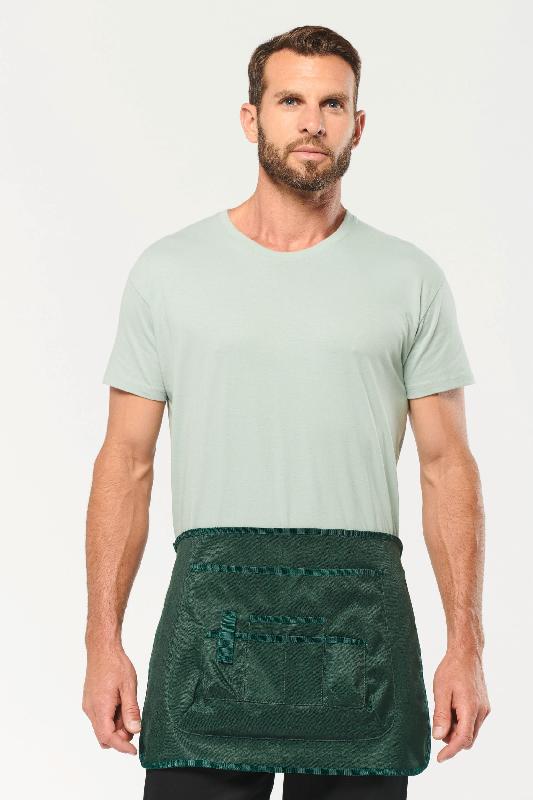 Tablier court de jardinage écoresponsable unisexe - Réf: WK841 - Polyester recyclé, imperméable, multipoches_4