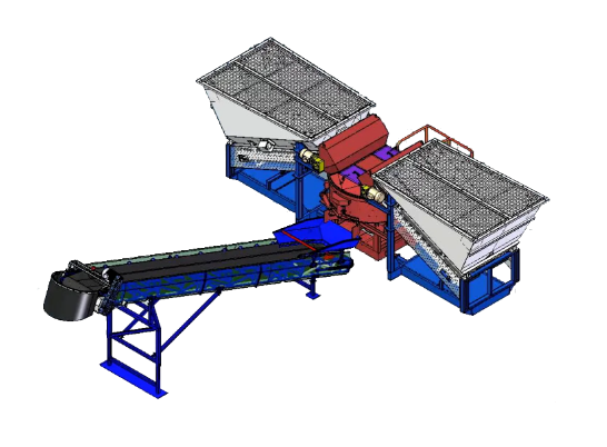 Distributeur automatique de béton avec malaxeur 500L et convoyeur à bande 9m - SELFBETON_0