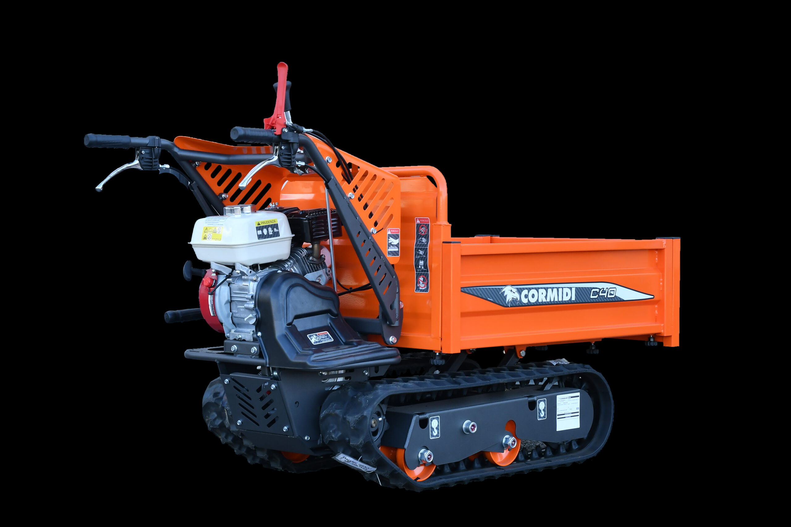 Mini-dumper à moteur sur chenilles - Série 40 Cormidi - Maniable, robuste et capacité 400kg_4