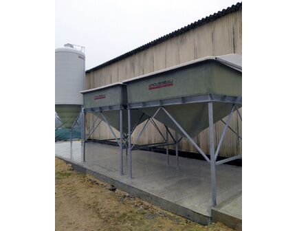 Trémie rectangulaire pour le stockage d'aliment d'élevage - Chargement au godet - Capacité entre 6 et 12m3_4