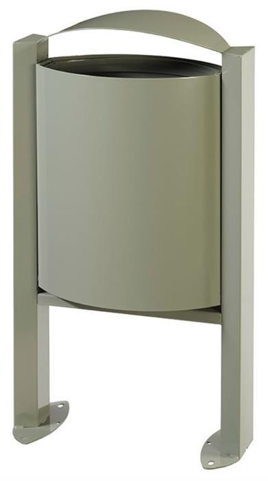 Corbeille sur pied Arkéa 40L avec ou sans cendrier 3L - acier traité anticorrosion - fabrication française_4
