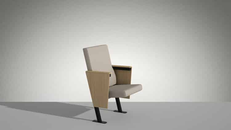 Fauteuil de conférence design et flexible avec tablette écritoire - Divina - configurable sur sols plats et gradins_5