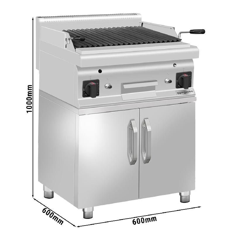Grill à gaz en pierre de lave - 10,6 kW - Grille inclinable -  avec 2 portes  - Mario 600 | GGM -GLGK66-E-UBK66-E_4