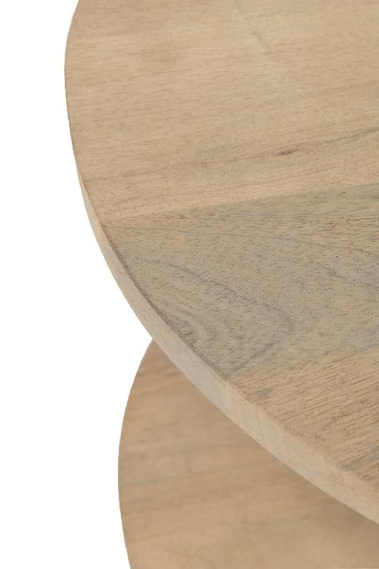 Table basse Datoa - 2 plateaux en bois de manguier et piétement en fer - Style épuré et robuste_4