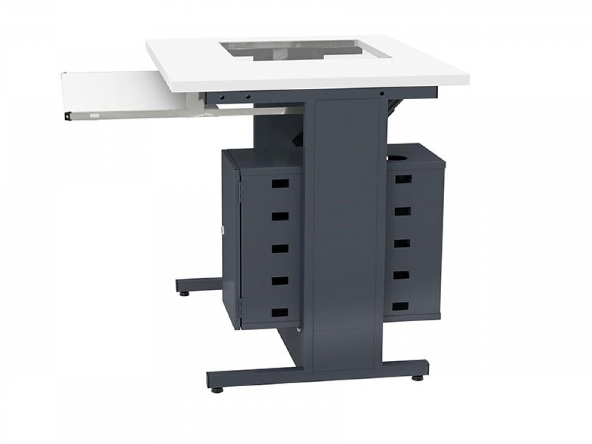 Table informatique DATA avec écran sous vitre - Fabrication française - Pour salles de formation, lycées et magasins_4