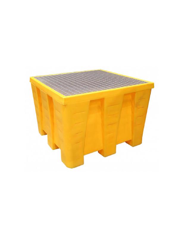 Bac de rétention PE 1200 litres + Caillebotis - Caillebotis acier galvanisé_4