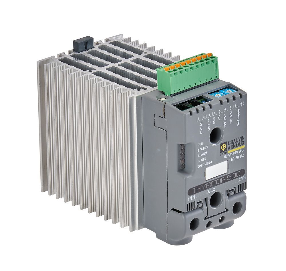 Régulateur de puissance THYRITOP 500 CA Pyrocontrole - Configurable 0-10 V, 0/4-20 mA, pour procédés de chauffage électriques industriels_4