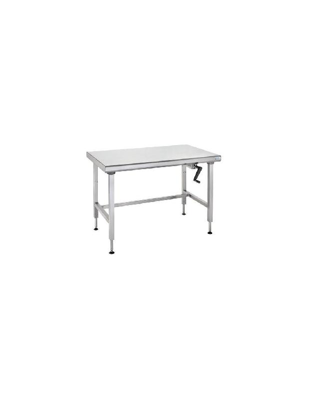 Table inox centrale avec étagère basse - hauteur réglable - Ergonomix TOURNUS EQUIPEMENT_4