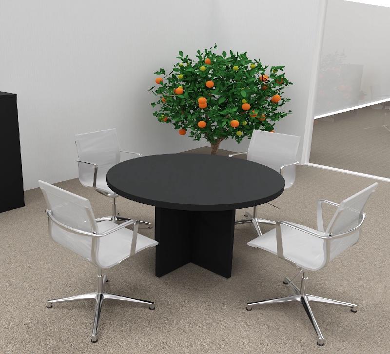 Table de réunion ronde TAK- Mobel Linea - Noir_4