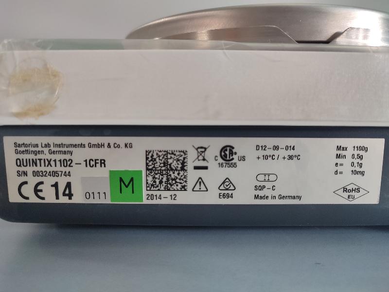 Balance de précision SARTORIUS QUINTIX 1102 1CFR  1100g / 0,01g_4