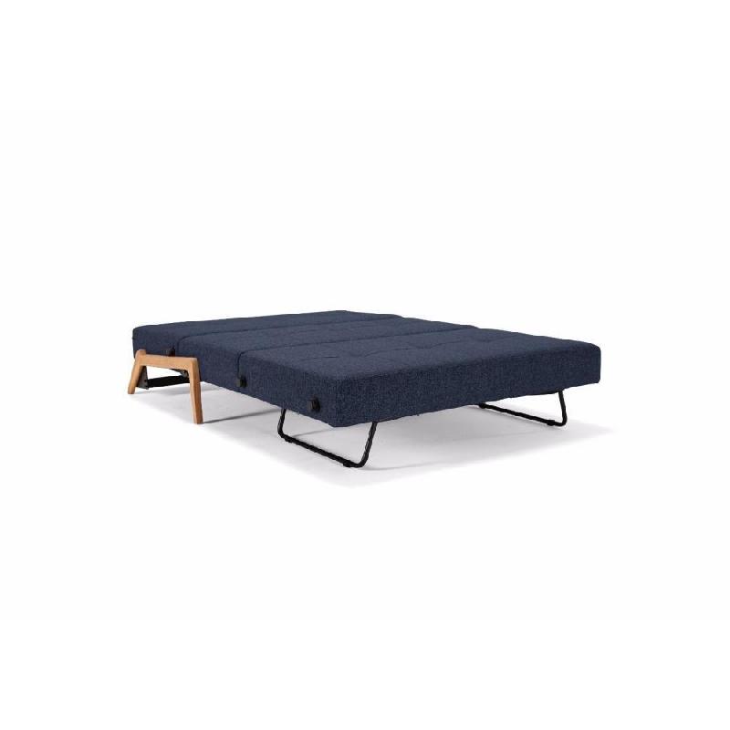 Canapé design Cubed 02 Wood convertible - Lit 160x200 cm - Tissu Mixed Dance Blue - Innovation Living_4