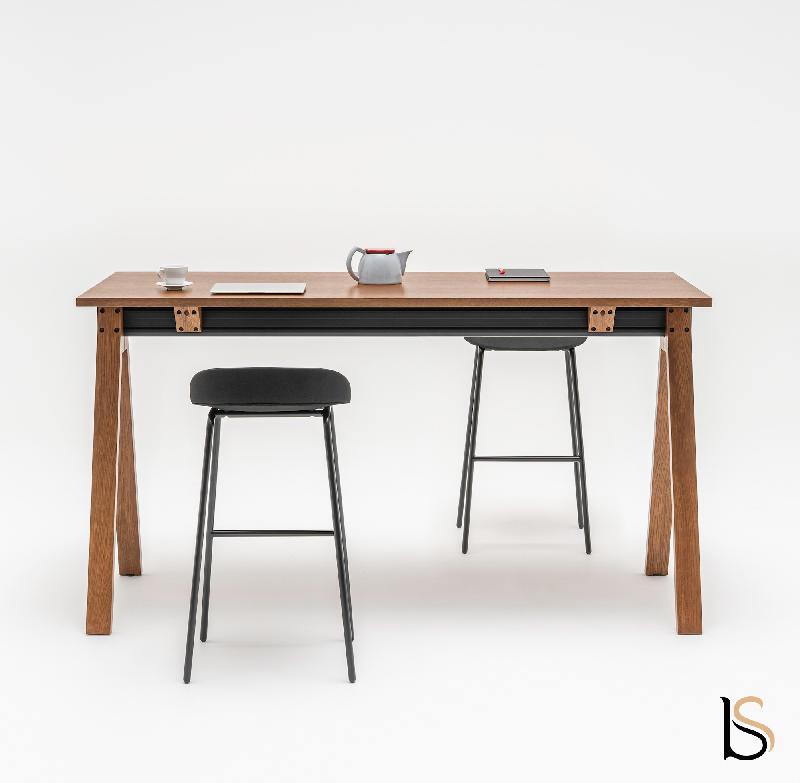 Table haute Viga - MDD - Oui, 180, Placage chêne naturel_4