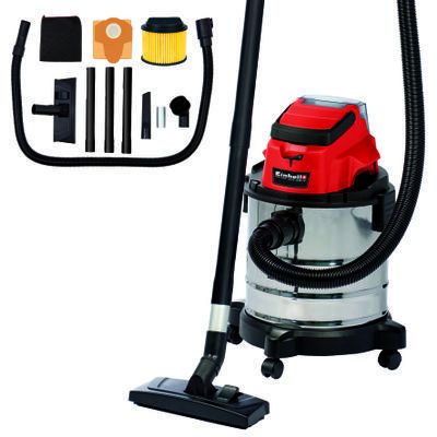 Aspirateur eaux et poussières sans fil Einhell TC-VC 18/20 Li S-Solo - Cuve inox 20L - Power X-Change_4
