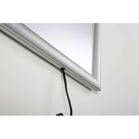 8062 ECO - Cadre porte-affiche à clapets LED Afix Diffusion - Format A4 - Aluminium anodisé, éclairage LED_4