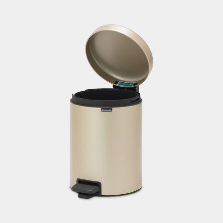 Poubelle à pédale newIcon -5 litres - Metallic Gold - Design intemporel pour salle de bains, toilettes et chambre de bébé_4