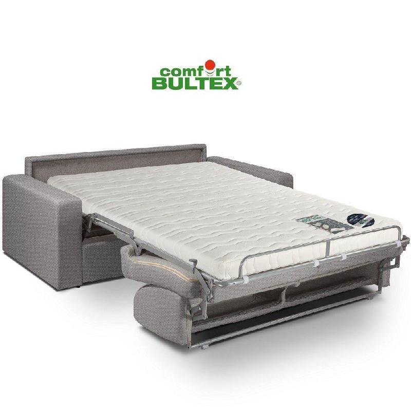 Canapé convertible express CRÉPUSCULE - Matelas 120 cm Comfort BULTEX® NEO gris silver - Fabrication italienne_4