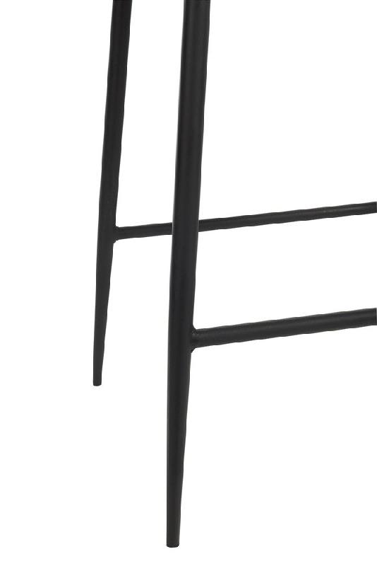 Chaise de bar Valona en cuir noir - élégance, confort et design industriel_4