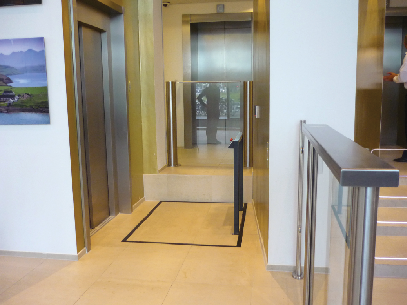 Plateforme discrète  - Mouvement vertical et horizontal, encastrée, personnalisable - Guldmann LP50H_4
